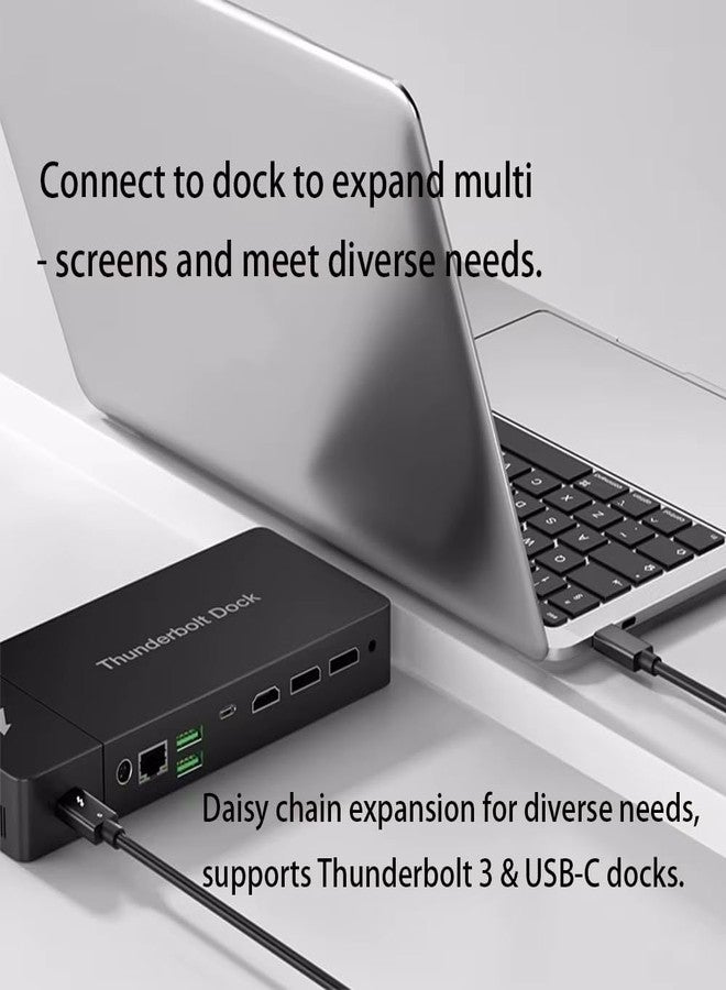 ienza 3FT Thunderbolt 5 USB C / USB4 Compatible with MacBook, iPad, iPhone 15 16, Lenovo, HP, Samsung, Dell, PC Laptop Super-Fast Charging, Video Display, Monitor, Docking Station, Hub, Data Transfer - Image 4
